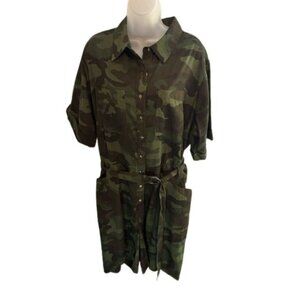 NWT Ashley Stewart Camo Print Romper, size 18/20